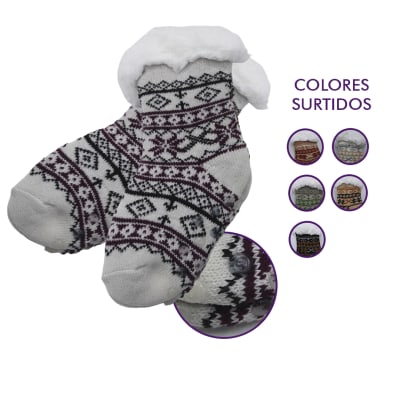 Calcetas de chiporro con antideslizantes triángulos para niños - Pack 3 unidades