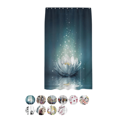 Set de cortinas poliéster para baños diseños para el hogar - Pack 3 unidades