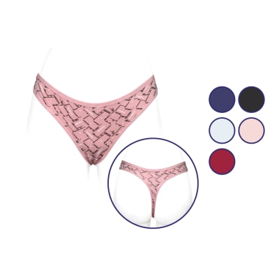 Colaless de algodón estampados triángulos para mujer - Pack 12 unidades1