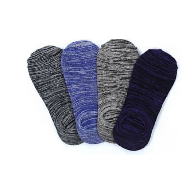 Calcetas Tipo Panchitas Con Silicona Color Jaspeado Para Hombre - Pack 6 Unidades