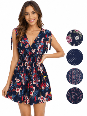 Enteritos cortos estampados ajustable en hombros para mujer - Pack 6 unidades