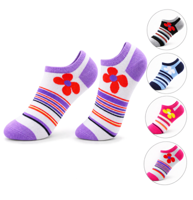 Calcetas tobilleras diseños flor y líneas  surtidas para mujer - Pack 12 unidades1