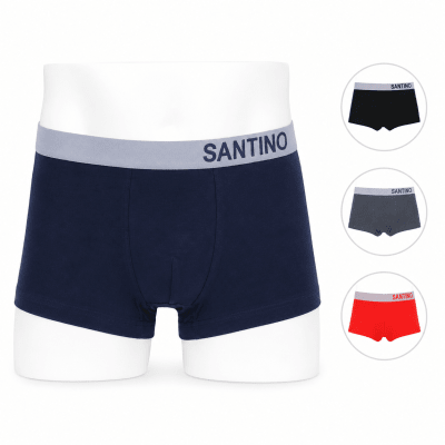 Bóxer corto algodón santino para Hombres - Pack 4 Unidades
