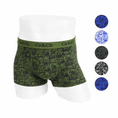 Bóxer corto bamboo diseños de comics surtidos para hombres - Pack 12 unidades1