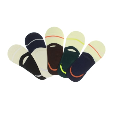 Calceta panchitas de bambú silicona diseños de rayas para hombre -  Pack 12 unidades1