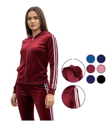 Conjunto buzo pantalón y polerón con capucha para mujer - Pack unidades1