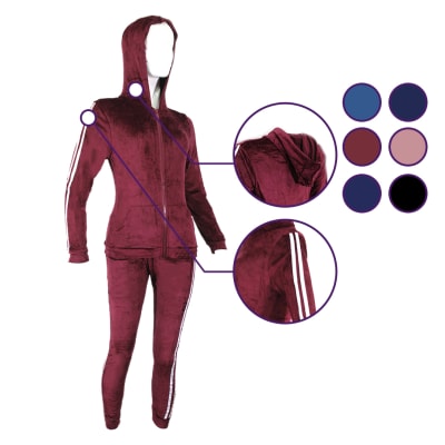 Conjunto buzo pantalón y polerón con capucha para mujer - Pack 6 unidades1