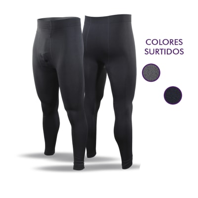 Calzoncillo largo de polar interior color liso para hombre - Pack 12 unidades