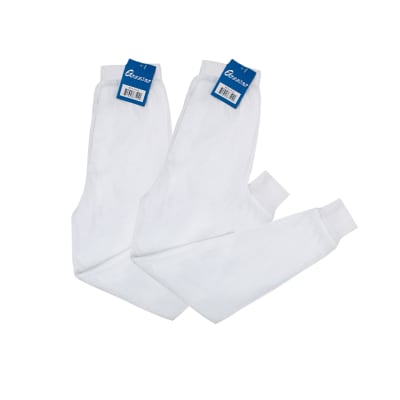 Calzoncillo Largo De Algodón Color Blanco Para Niño - Pack 2 Unidades