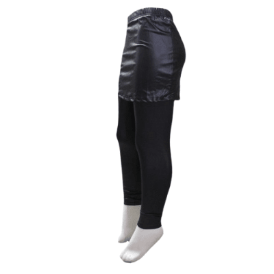 Leggins eco cuero con falda color negro para mujer - Pack 4 unidades