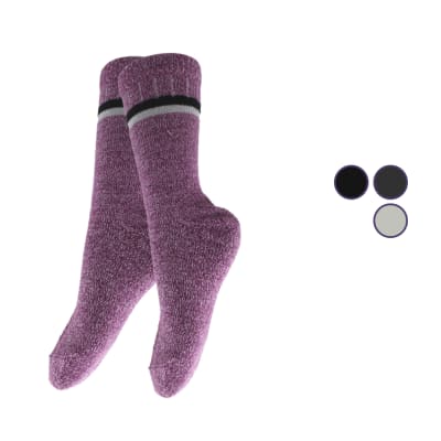 Calceta Larga Diseño Jaspeado Para Mujer - Pack 12 Unidades1