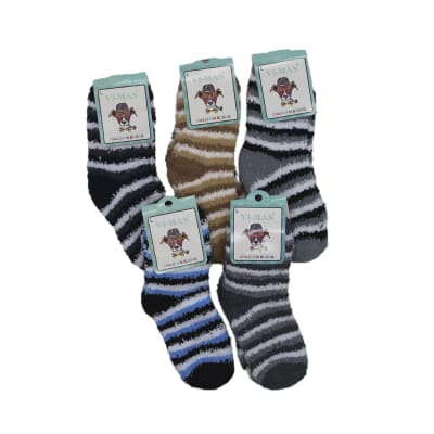 CALCETA DE NIÑO DE TOALLA CON LINEAS HORIZONTALES TALLA 25-26 PACK 12 UNIDADES