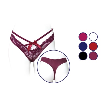 Colaless Algodón Y Encaje Delantero Con Lazo - Pack 12 Unidades1