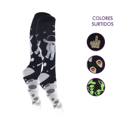 Calcetas largas de bambú con diseños surtidos divertidos para Hombre - Pack 12 unidades