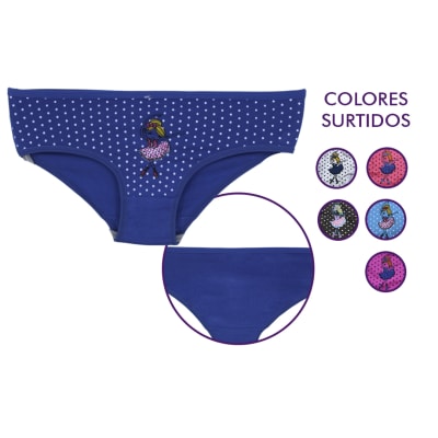 CALZÓN PARA NIÑA PACK DE 12 UNIDADES1