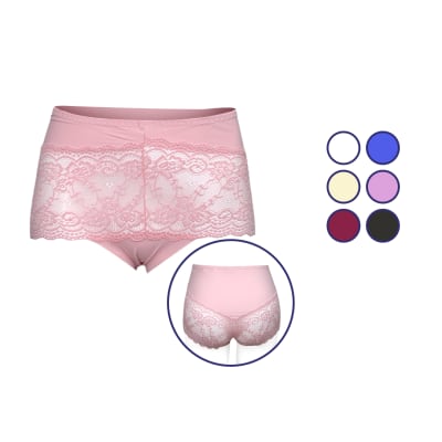CALZON PARA SEÑORA DE ENCAJE EN COLORES SURTIDOS PACK 12 UNIDADES
