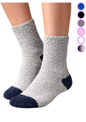 Calcetas media caña de lana y algodón color jaspeado mujer - Pack 12 unidades