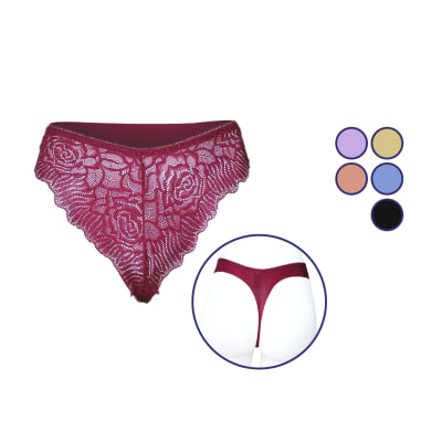 Colaless Sin Costura Y Con Encaje Parte Delantera Para Mujer - Pack 12 Unidades1