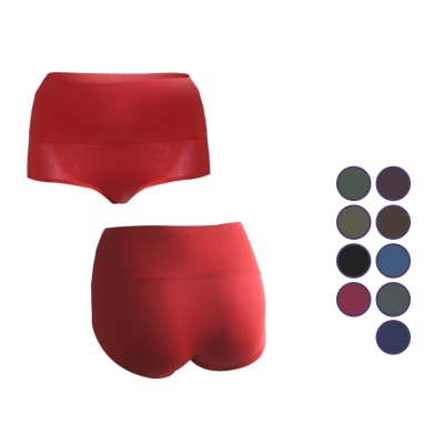 Calzón Con Pretina Ancha Sin Costura Colores Surtidos Para Mujer - Pack 12 Unidades