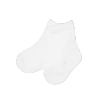 Calceta tobillera unisex  algodón en color blanco para bebés - Pack 12 unidades