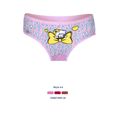 Calzón de algodón con diseños de Lazos y Osos para niñas - Pack 3 unidades1