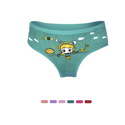 Calzón algodón con diseños muñeca, nubes, y corazón para niñas - Pack 3 unidades1