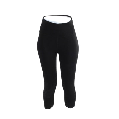 Calza algodón confección nacional  3/4  negro para mujer - Pack 1 unidad1