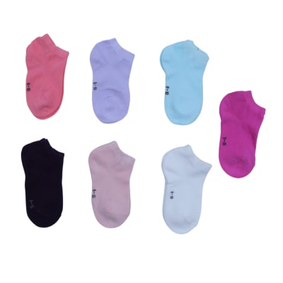 Calcetas tobillera de algodón colores surtidos para niñas - Pack 12 unidades