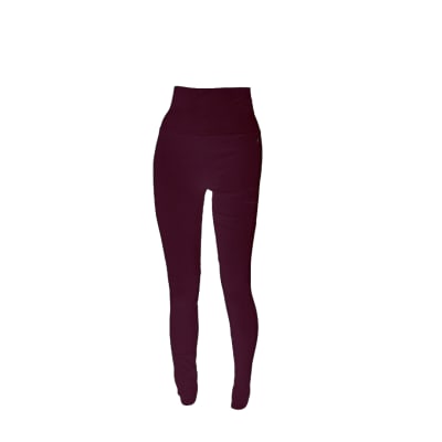 Calza de algodón tiro alto color vino tinto para mujer - Pack 1 unidad
