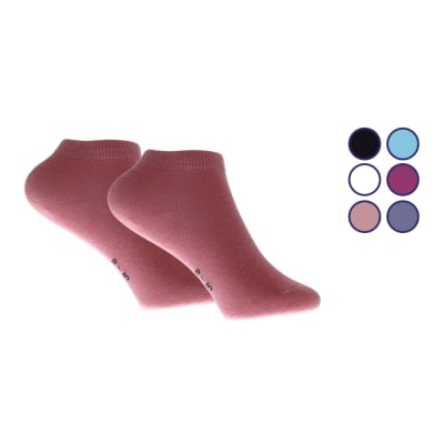 Calceta media caña algodón color liso para niñas - Pack 12 unidades1