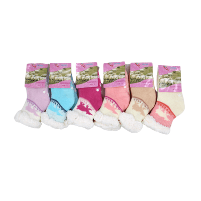 Calcetas de chiporro media caña diseños ositos para niñas - Pack 12 unidades