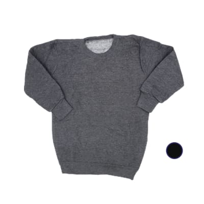 Camiseta forrada con cuello redondo color gris para niños - Pack 12 unidades1