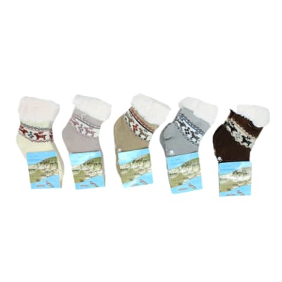 Calcetas de chiporro antideslizante diseño renos para niños - Pack 3 unidades
