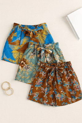 Short con cinta ajustables y estampados surtidos para mujer - Pack 3 unidades