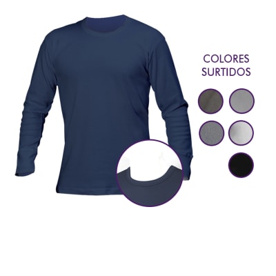Camiseta Cuello Redondo En Colores Lisos Surtidos Para Hombre - Pack 12 Unidades1