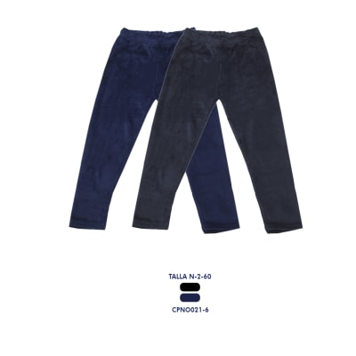 Calzas pantalone de polar interior unicolor para niñas - Pack 2 unidades1