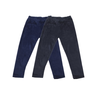 Calzas pantalones de polar interior unicolor para niñas - Pack 6 unidades1