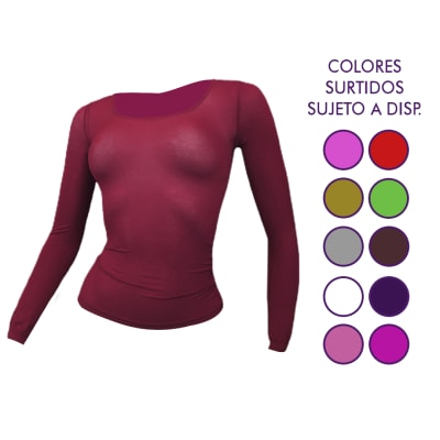 Camiseta Panty Cuello Redondo Colores Sujetos A Elección Para Mujer - Pack 12 Unidades1