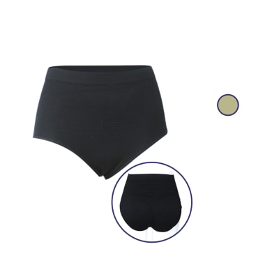 Calzón Con Relleno En Color Negro Y Beige Para Mujer - Pack 12 Unidades1