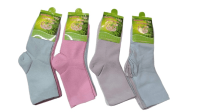 Calcetas media caña de algodón sin costura color liso para mujer - Pack 12 unidades1
