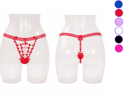 Colaless con perlas siempre lista sexy para mujer - Pack 12 unidades1