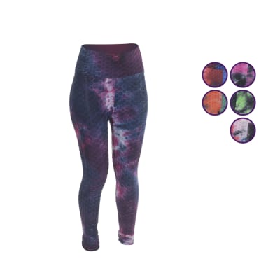 Calza texturizada levanta glúteos estilos tie dye surtidos para mujer - Pack 6 unidades
