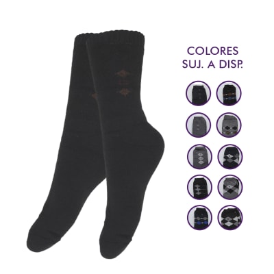 CALCETA DE HOMBRE LARGA TOALLA CON ALGODON PACK DE 12 UNIDADES1