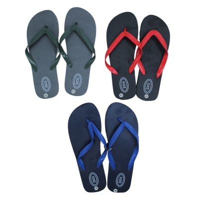 Chalas hawaianas color liso para hombres - Pack 3 unidades