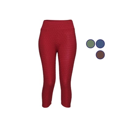 Calza texturizada 3/4 efecto levanta glúteos surtido para mujer - Pack 6 unidades