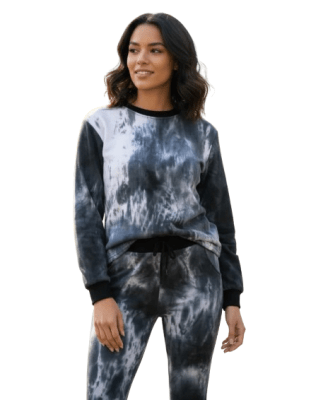 Conjunto buzo y polerón tie dye cuello redondo para mujer - Pack 1 unidad