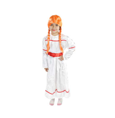 Disfraz infantil Halloween diseño muñeca poseída para niña - Pack 1 unidad