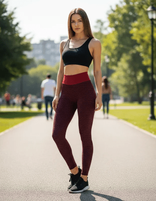 Calza deportiva texturizado ovalo levanta glúteos para mujer - Pack 6 unidades