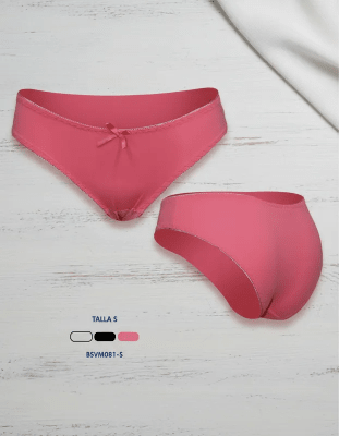 Bikini tela soft touch con poco encaje para mujer - Pack 4 unidades