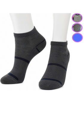 Calcetas tobilleras líneas talón color surtidas para hombres - Pack 12 unidades1